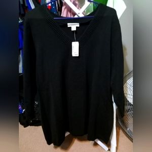 CJ Banks Black Sweater